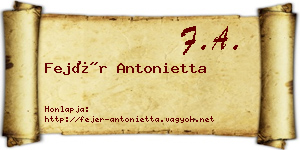 Fejér Antonietta névjegykártya